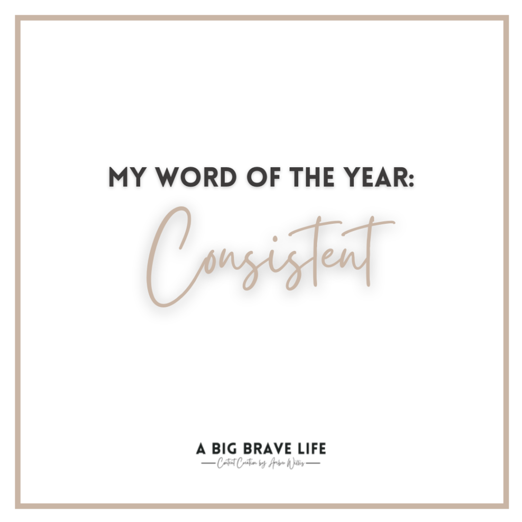 My word of the year: Consistent